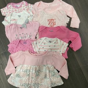 9 piece onesie pink pack